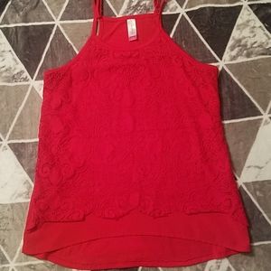 NOBO red laced tank top